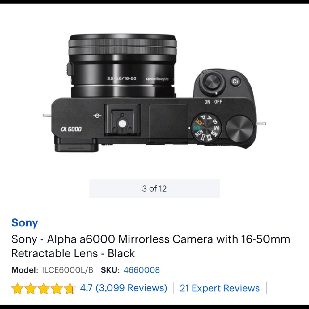 Sony - Alpha A6000 Mirrorless Camera - image 5